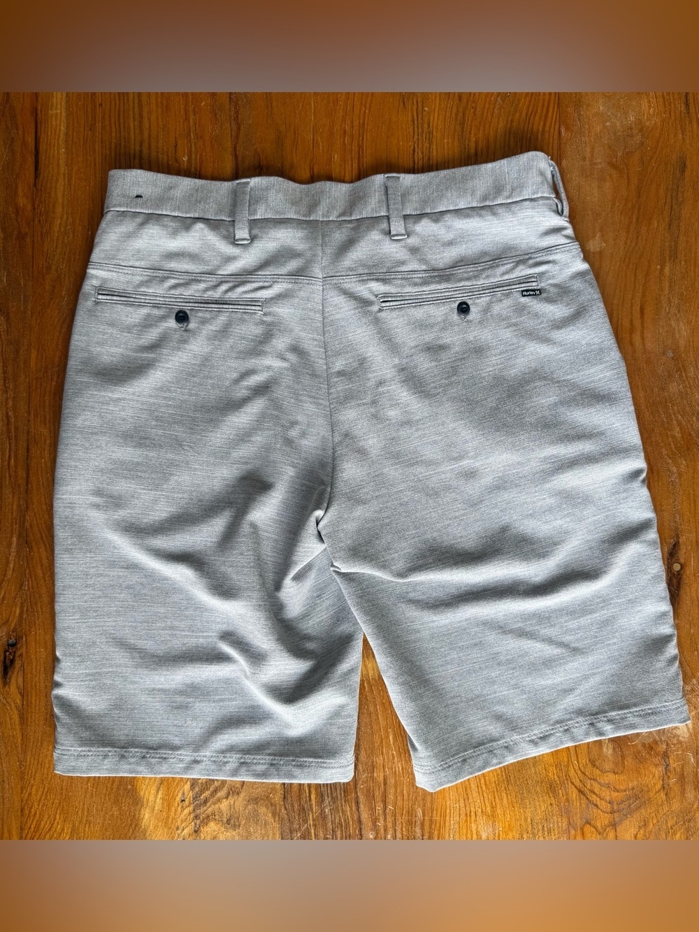 Hurley Men’s Light Heather Gray Stretch Chino Shorts, Size 30 - Picture 2 of 7